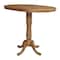 International Concepts Round 36 in Rd Top Pedestal Table, 12 in Leaf, 40.9 inH, Adjustable Height, Pecan, 36 W, 48 L, Wood K59-36RXT-6B-2 - alternate 2